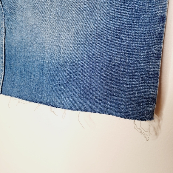 Calvin Klein Jeans Distressed Denim Skirt - Picture 7 of 8